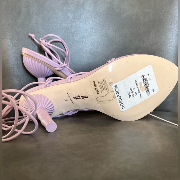 Cult Gaia SOLEIL Bamboo Heels sz EU 37 in Lilac 388$ - Picture 11 of 12
